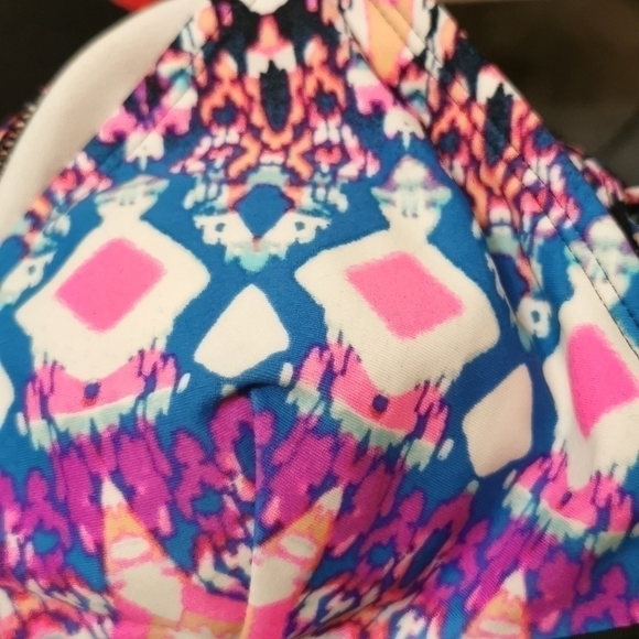 La Hearts Bikini Top Racerback Cage M New - Picture 3 of 4